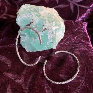 Sterling silver 2 cuff bracelets